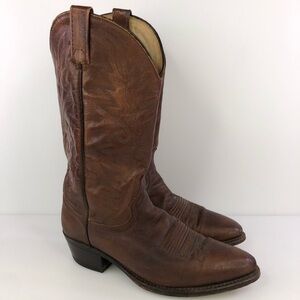 Dan Post Brown Leather Cowboy Western Boots Size 10D